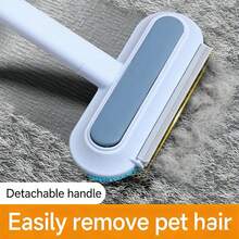 3-In-1 Reusable Pet Hair Remover Brush, Detachable Lint Scraper Fur Grabbing Tool For Car Seats Fabric Sofa Cat Tree Window Tracks, Deep Cleaning Dog Shedding Fuzz Sweeper For Home Carpet Rugs, No Refills Needed - Multicolor - View 7