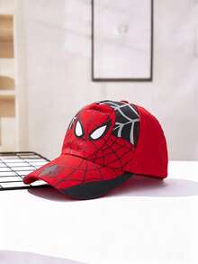 Disney Spider-Man Baseball Cap, One-Piece Adjustable Quick-Release Sun Hat, Unisex Casual Street Style Hat, Breathable Comfortable All-Season Outdoor Sports Cap With Spider Web Pattern, Suitable For Daily Wear, Travel And Street Fashion - A - View 2