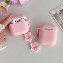 極簡粉色藍牙無線保護殼，相容 Airpodspro3 2代，相容 iPhone 耳機保護殼 1/3/4/5 無線保護殼 2代、3代與 4代 - 粉色 - 查看 9