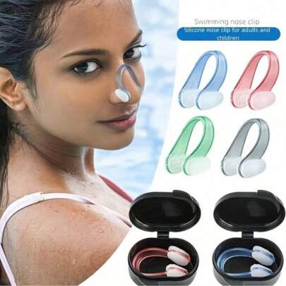 8pcs Adult & Youth Diving Silicone Nose Clips, Suitable For Sports Training, Swimming, Anti-Slip, Anti-Choking, Relieve Nasal Congestion