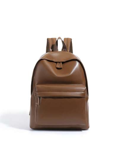 Black Backpack With Flap, Waterproof And Portable, Suitable For Travel, Vacation, Work, Office, Sports, Fitness, Outdoor, Nylon Casual Style, Suitable For Student Boys