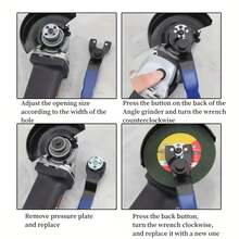 YC Durable High Carbon Steel Angle Grinder Wrench, Adjustable Design With Non-Slip Blue Handle, Suitable For Grinders, Polishers And Sanders, Local Delivery Supported, Gift For Dad - 1 - View 9