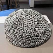 Summer Korean Style New Women's Beret Hat, Fashionable Elegant Versatile Sun Protection Knitted Hollow Artist Hat - A - View 13