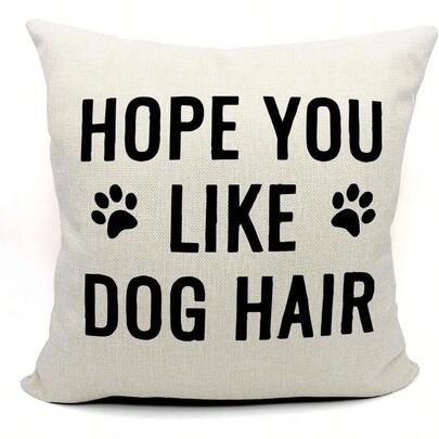 Funda de cojín para perro Mancheng-Zi 18x18, decoración divertida con estampado de huella, decoración del hogar