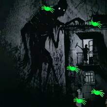 50pcs Glow-In-The-Dark Fake Spiders - Perfect For Halloween And Day Of The Dead Decorations, Indoor/Outdoor Use, Suitable For Living Room, Yard And Garden DIY - Multicolor - View 3