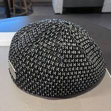 Summer Korean Style New Women's Beret Hat, Fashionable Elegant Versatile Sun Protection Knitted Hollow Artist Hat - A - View 9