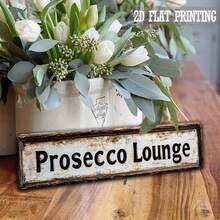 2D Flat, 1pc Vintage Prosecco Wall Decor - Distressed Italian Wine Theme Plaque, Antique Door Hanging Decoration, Suitable For Home, Kitchen, Housewarming Gift - Multicolor - View 4