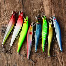 8pcs Floating Minnow Lure Set, Bionic Reflective Hard Baits, Freshwater Long Cast Fishing Lures For Bass And Perch - Multicolor - View 6