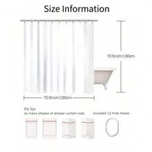 Shower Curtain,1‑Pack Cartoon Peach Fruit Pattern Waterproof Polyester Shower Curtain With 12 Hooks,Machine Washable Decorative Bathroom Curtain,72"W X 72"H For Bathroom Home Decoration - Orange - View 6