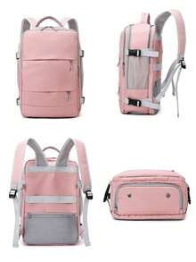 Dedoo Multi-Color Backpack, Solid Color Minimalist Design, Multiple Zipper Pockets, Large Capacity Student School Bag, Suitable For University Campus Students Travel, Minimalist Business Style - Multicolor - View 21