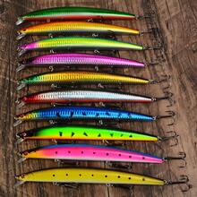 10pcs Floating Long Minnow Lure Set, Laser Reflective Hard Baits, Sea Fishing Long Cast Bigmouth Bass And Sea Bass Fishing Lure Combination - Multicolor - View 1