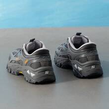 Skechers Men's OLITES Series Mecha-Style Chunky Sole Casual Dad Shoes - Grey - View 6
