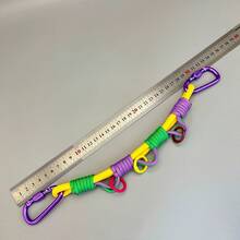 Outdoor Backpack Color Extension Decorative Lanyard, Multi-Point Hanging Ins Dopamine Color Hand-Woven Paracord, Mobile Wrist Strap, Backpack Expansion Strap, Anti-Lost Hand Carry Lanyard Decor Charm - Multicolor - View 7