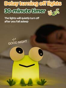 GLOOPRO Frog Night Light Bedside Lamp 3-Level Dimmable Timer Function USB Rechargeable Touch Sensor Suitable For Children And Teenagers Bedroom Party Bookshelf Sofa Vanity Birthday Holiday Gift Decorative Light - Frog Night Light - View 8
