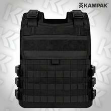 Chaleco Táctico Kampak RY25 Chaleco Deportivo Multiuso Porta Placa Unitalla con Parches gratis - Negro - Ver 4