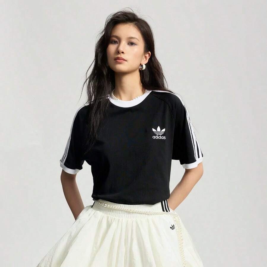 Adidas(ADIDAS) ADICOLOR CLASSICS T-SHIRT 100% Cotton Sports Crew Neck Short Sleeve T-Shirt KB2459 - Grey - View 1