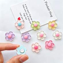 4/8/12pcs Cute Flower Refrigerator Stickers, Flower Refrigerator Magnets, Suitable For Office Whiteboard Decoration, Home Decoration, Room Decoration, Refrigerator Kitchen Magnets, Gifts For Friends And Family - Multi-color - View 3