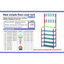 5 Tier Shoe Rack With 8 Hooks, Freestanding Entryway Hall Tree Organizer, Space Saving Shoe Storage Shelf With Hanging Hooks For Hats, Bags & Lightweight Accessories, Bedroom Living Room Hallway - View 8