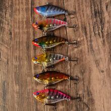 6pcs VIB Lure Set, Vibrating Reflective Hard Baits, Freshwater Long Cast Fishing Lures For Bass And Perch - Multicolor - View 1