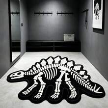 1 Stück Dinosaurier Fossil Dekorativer Teppich, Verdickter Teppich, Dicker Teppich, Plüsch Teppich, Verdickter Teppich, Dekorativer Teppich, Schlafzimmer Dekoration, Kleiner Teppich, Teppich, Heimdekoration - Verschiedenfarbig - Übersicht 3