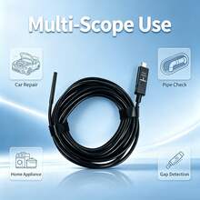Endoskop 5,5mm, Kamera Inspeksi Boreskop HD 1920P dengan Lampu | Kamera Ular untuk iPad & Android, Kabel Fleksibel 16,4 Kaki, Tahan Air IP67, Untuk Mekanik Otomotif HVAC, Peralatan untuk Pria - Kabel keras semi-kaku - 16,4 kaki - View 3