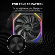 Jungle Leopard Interstallar-V2 120mm ARGB PC 静音 ケースファン 3個 黑 RGB 12cm CPU パソコン ファン Fan デイジーチェーンファン＆簡単なケーブル管理 4Pin PWM インテリジェント温度制御 5V 3Pin ARGB 1850RPM 風量71CFM 高性能静音HDB軸受 ブラック 正向排気 - チェックする 4