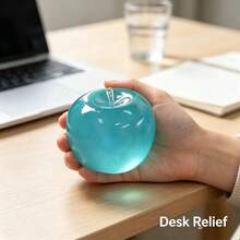 1pc.Transparent Cyan Apple Maltose Squishy Fidget Toy, Clear Jelly Fruit Squeeze Toy, Simulation Apple Stress Relief Sensory Toy For Kids Adults.One Size.ESent At Random.Needing.Squishy,Squishy Toys.Crunchy Squish.,Dumpling Squish - Multicolor - View 3