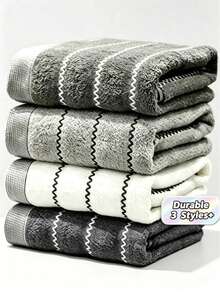 1/3/6/8pcs Towels, Multiple Colors, Minimalist Floral Pattern, Rectangular 13.38*29.52 Inches, Unisex, Suitable For Couples And Adults, Face Washing, Hand Wiping, Home Use, Quick Drying, Soft And Non-Fading, Suitable For Bathroom, Hotel, Gym, Travel, Kitchen, Hair Salon, Beauty Salon - Mixed color outfit - View 1