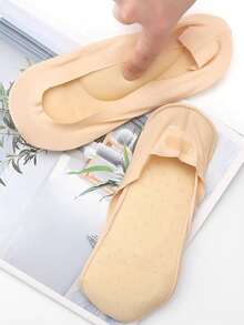 1/2/5 Pasang Kaos Kaki Wanita Minimalis Pereda Tekanan Pijat Bantalan Udara, Kaos Kaki Penyangga Lengkungan Kaki Tak Terlihat untuk Sepatu Hak Tinggi, Bagian Bawah Spons - MultiWarna - View 4