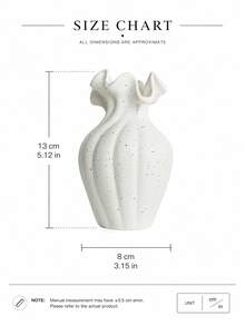 1件波浪邊條紋花瓶，現代極簡裝飾花瓶，適用於花藝布置、客廳、臥室、辦公室、桌面中心裝飾與層架裝飾 - 彩色 - 查看 7