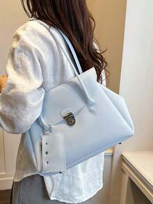 2026 New Summer Refreshing Underarm Large Bag For Women, Fashion PVC Jelly Tote Bag, Minimalist Commuter Shoulder Bag - Multicolor - View 7