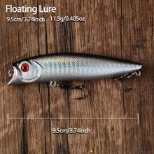 6pcs Floating Surface Lure Set, Hard Water-Splashing Lures For Long Casting Fishing, Suitable For Amur Bass And Snakehead - Multicolor - View 2