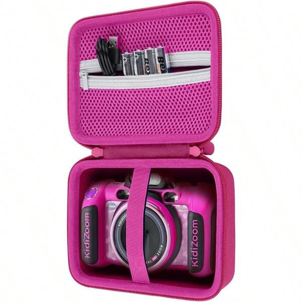 co2CREA - Funda rígida de viaje para cámara infantil VTech KidiZoom Duo, Pink, 18.7x14.8x8. 4cm (7.3x5.8x3.3in), para VTech KidiZoom Duo FX