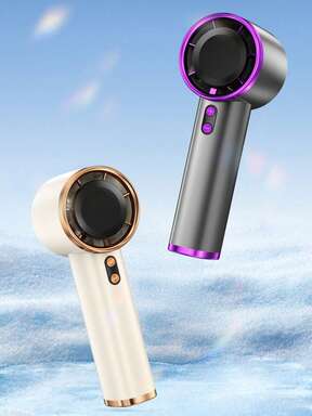 YITUMU Portable Handheld Fan With Digital Display, 1-100 Adjustable Speed Turbo Fan, Long-Lasting Rechargeable Battery, Summer Travel Essential, Unisex Holiday Must-Have