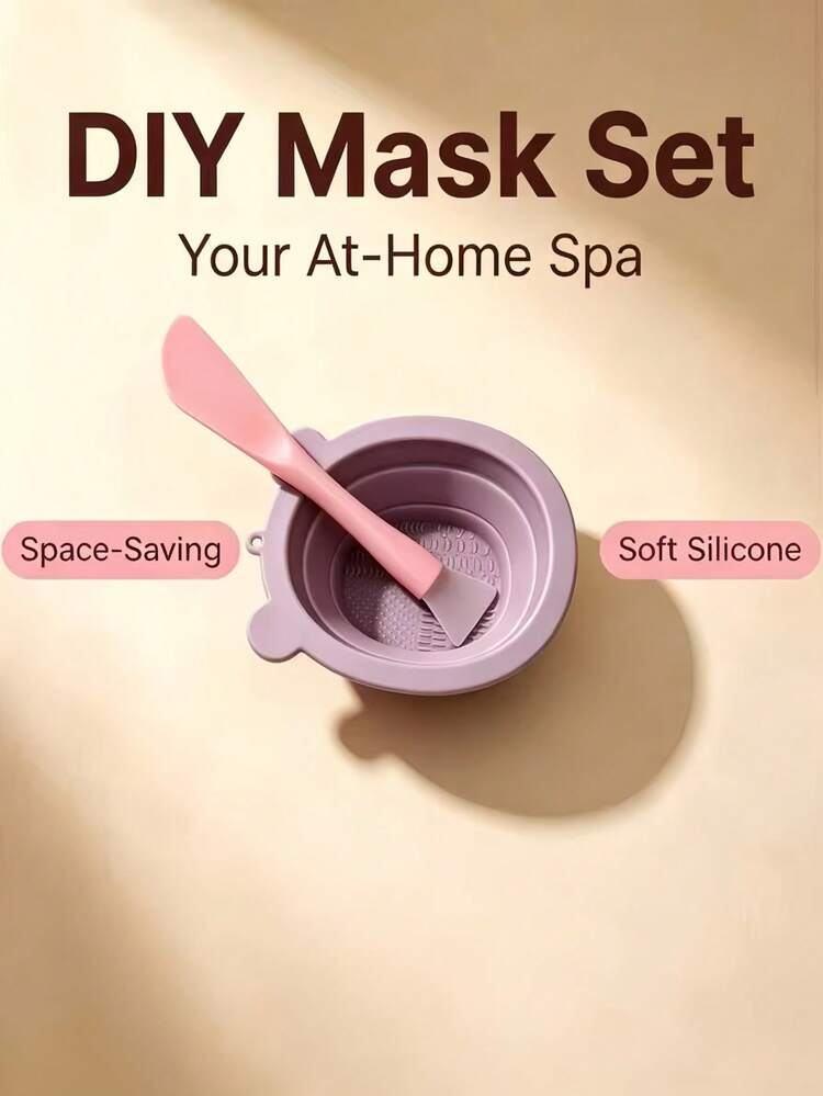 Dual-Ended Silicone Mask Brush/Scraper - 2-In-1 Tool For Applying And Removing Masks, Travel Size - White - View 13