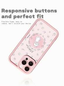 Miniso 1pc New Creative Cartoon Character Phone Case, Compatible With Disney Authorized Mickey, Minnie, Donald Duck, Strawberry Bear, Dumbo, Tigger, Pluto, Daisy, Stitch, Compatible With Apple IPhone 17 Pro Max/Air, 16, 11/12/13/14 Plus, XR, 7/8 Plus, 15 Pro Max, Thick Anti-Drop Protection - Pink - View 2