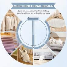 3-In-1 Reusable Pet Hair Remover Brush, Detachable Lint Scraper Fur Grabbing Tool For Car Seats Fabric Sofa Cat Tree Window Tracks, Deep Cleaning Dog Shedding Fuzz Sweeper For Home Carpet Rugs, No Refills Needed - Multicolor - View 4