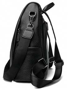 LANYIBAIGEROO New Fashion Women's Luxury Designer Anti-Theft Backpack, Soft Leather Large Capacity Student School Bag Travel Backpack - Black - View 6