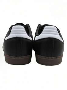 Adidas SAMBA OG Round Toe Lace-Up Low-Top Sneakers Unisex Black & White - Black - View 4