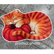 1pc Pumpkin Cat Doormat, Living Room Rug, Carpet, Area Rug, Small Area Rug, Mat, Home Decor, Large Living Room Rug, Round Rug, Living Room Home Decor, Room Decor, Washable Rug, Halloween Gift - Pumpkin Cat - View 4