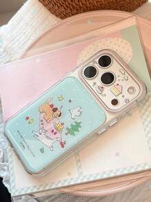 Drip Resin Forest Picnic Phone Case Compatible With Iphone 17 Pro Max 16 Full Coverage 17 Niche 14 Cartoon 13 Cat Dog 15 Soft Shell 12 Shockproof Protective Cover - Mint Blue - View 1