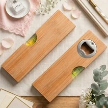 Engraved Wooden Bottle Opener With Built-In Level, Personalized Text Design, Elegant Gift For Valentine's Day, Christmas, Wedding, Suitable For Husband, Partner, Kitchen Use, Home Decor, Wedding Decoration - Multicolor - View 8