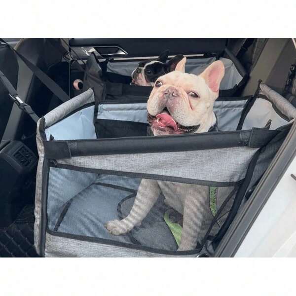 A Large Car Dog Kennel Pet Travel Car Mat Front Car Seat Pet Mat Dog Basket