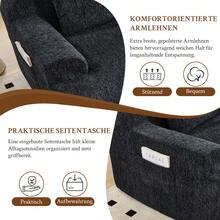 Doppelsofa, Modula Res Sofa, Tiefsitziger Memory-Foam-Cloud-Stuhl Mit Kissen-Black - Black - View 3