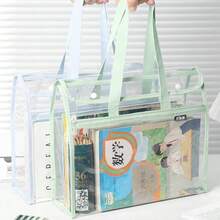 1/4pcs Transparent School Portable Handbag, Made Of Waterproof PVC Plastic Material With Sturdy Reinforced Transparent Design, Suitable For School, Office Use, Unisex | Lightweight Waist Bag, Suitable For Concerts, Sports Games And Travel | - A - View 4