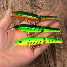 5pcs 2-Section Multi-Jointed Floating Lure Set, Long Lip Bionic Hard Bait, Saltwater Freshwater Bass & Pike Fishing Lure Combo - Multicolor - View 5