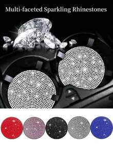 Hiny 11pcs Artificial Rhinestone Car Interior Decor Set, Fashionable All-Season Car Accessories, Car Decoration, Interior Embellishment, Sparkling Accents, Rhinestone Design, Handmade Decoration, High Gloss Surface, Decorative Items - 11PCS - View 3