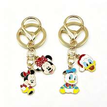 2 móc khóa Disney hoạt hình Mickey Minnie Donald Daisy bằng hợp kim sơn dầu, phụ kiện treo túi dễ thương, quà tặng tinh xảo - Nhiều kiểu dáng - Xem 16
