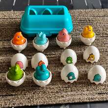 6pcs Matching Egg Squeeze Sound Smart Egg Matching Twist Egg Smart Color Recognition Educational Early Learning Realistic Egg Toy For Kids - Multicolor - View 11
