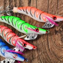 5pcs Sinking Wood Shrimp Lure Set, Sea Fishing Squid Octopus Bait Combination - Multicolor - View 5